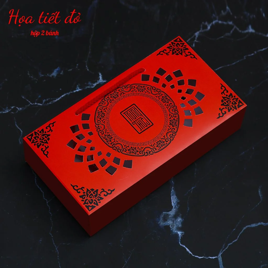 In hộp bánh trung thu giấy Ivory hộp bao diêm 2 bánh