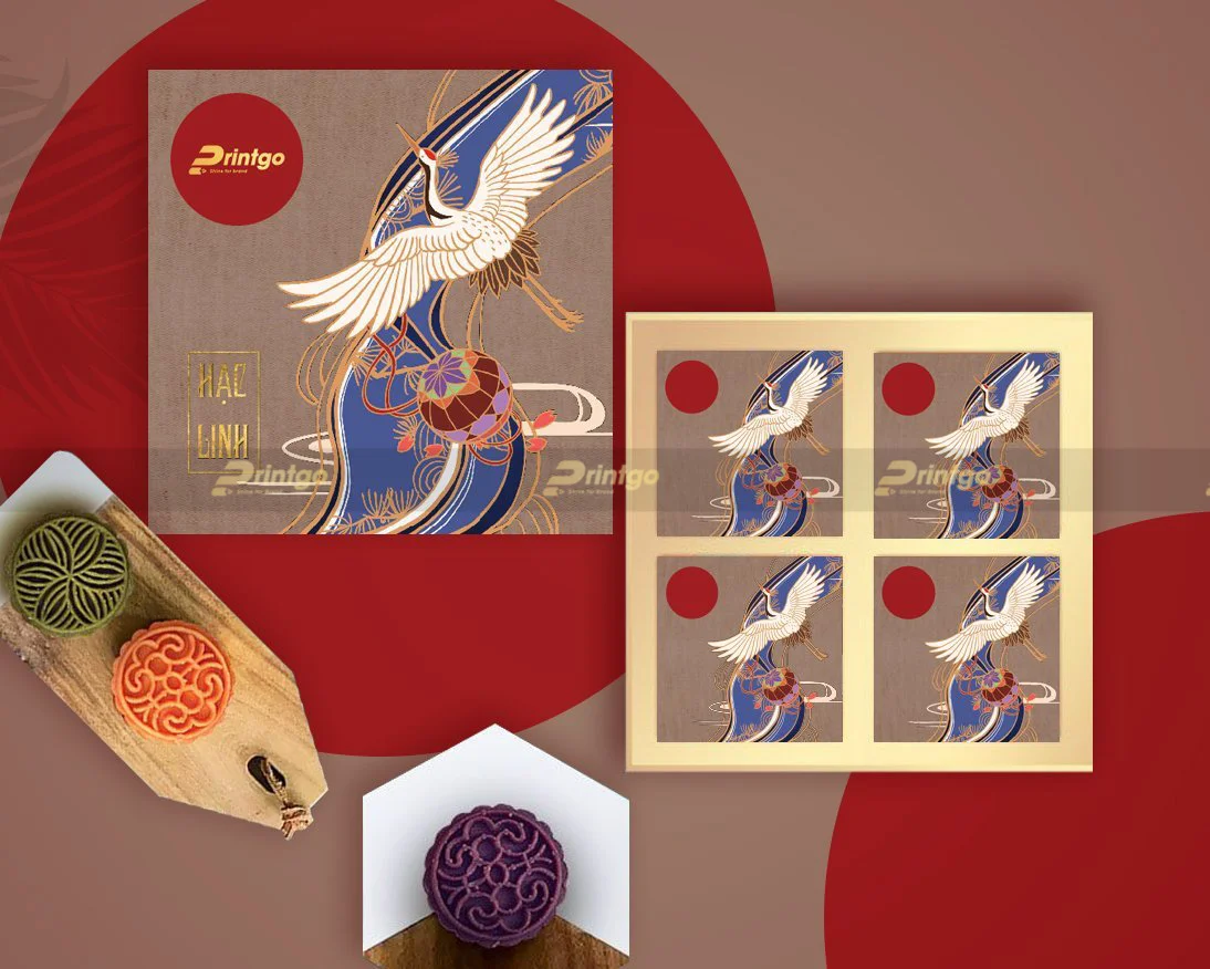 In hộp bánh Trung thu Hạc Linh 4 bánh