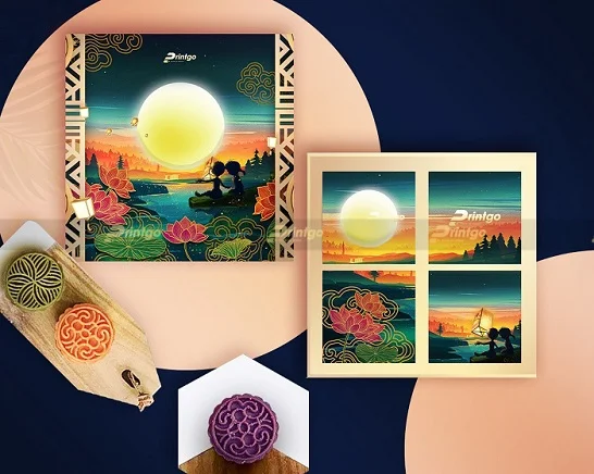 In hộp bánh Trung thu Vọng Nguyệt 4 bánh