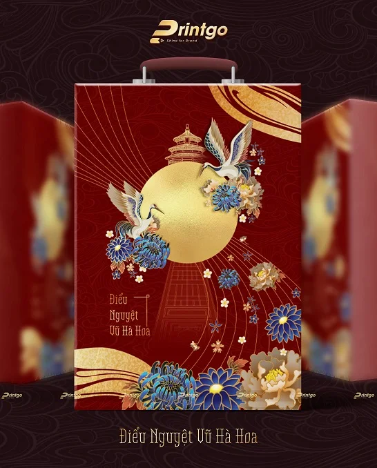 In hộp bánh trung thu Điểu Nguyệt Vũ Hà Hoa 6 bánh