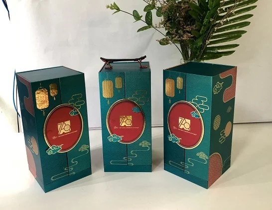 In hộp bánh trung thu đứng 2 bánh