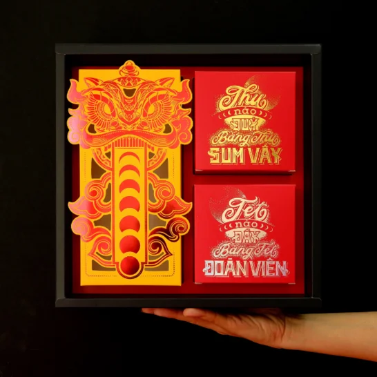 In hộp bánh Trung Thu Múa Lân 4 bánh