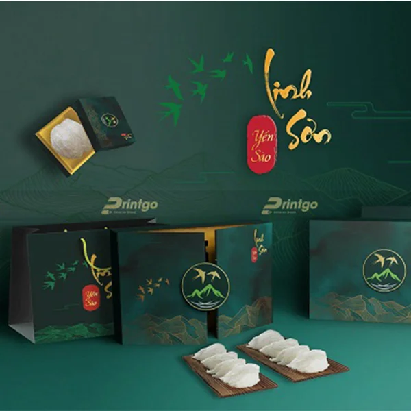 In túi giấy đựng yến sào Linh Sơn