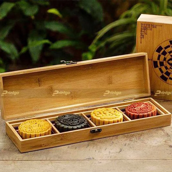 In hộp gỗ đựng bánh trung thu