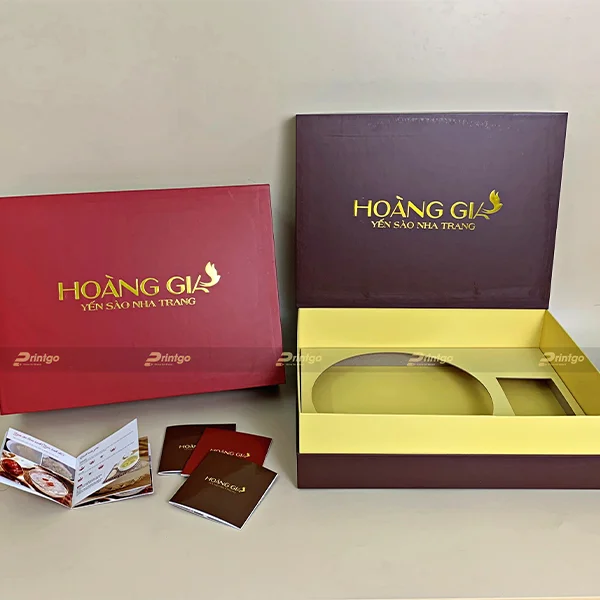 In hộp yến sào Hoàng Gia
