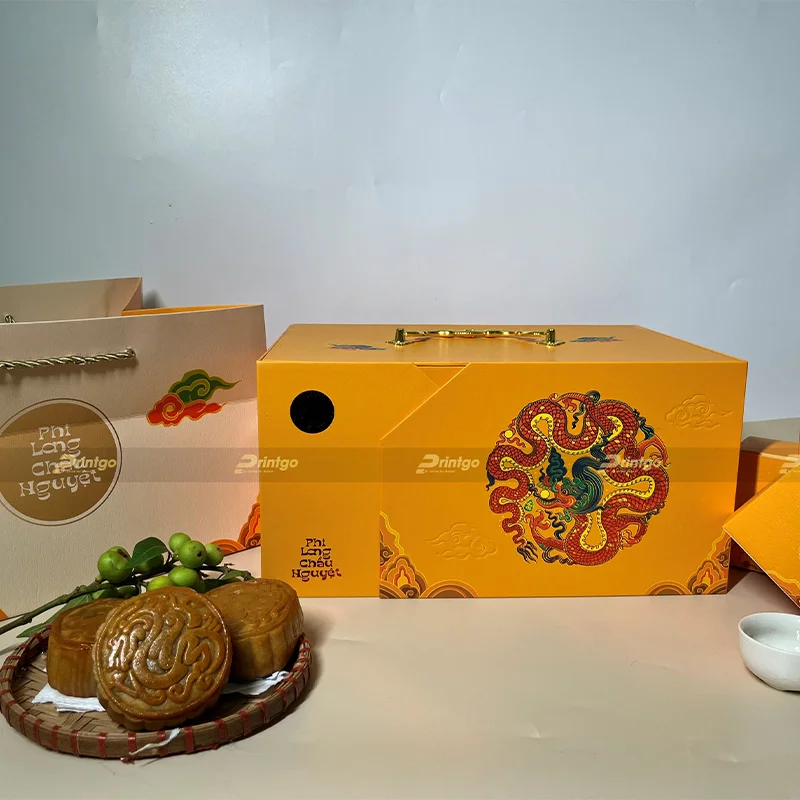 In hộp bánh trung thu 2 tầng Phi Long Chầu Nguyệt 