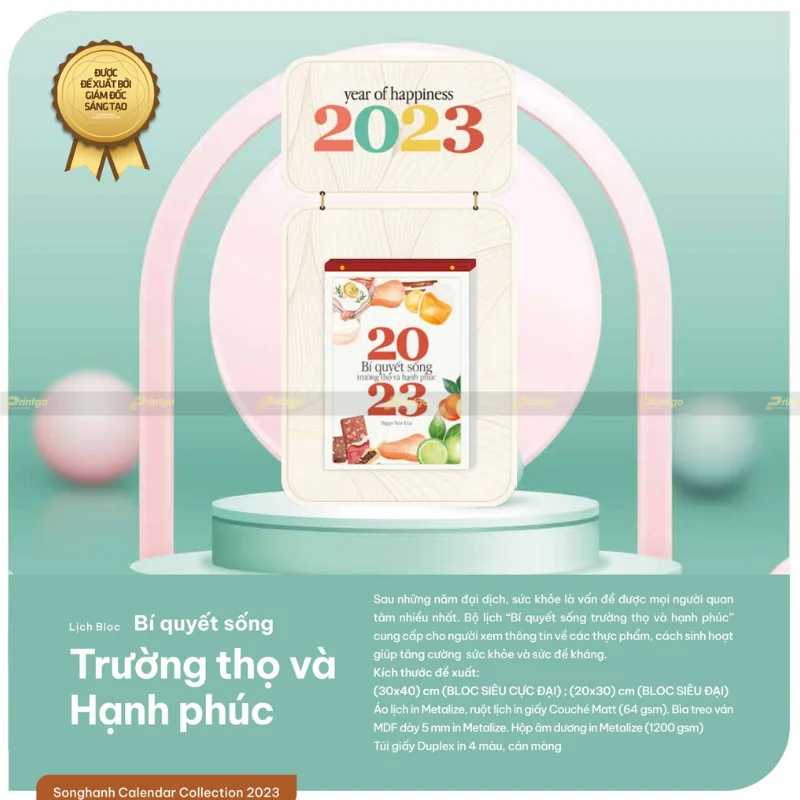 In lịch bloc Trường thọ và hạnh phúc LB-SH23-04