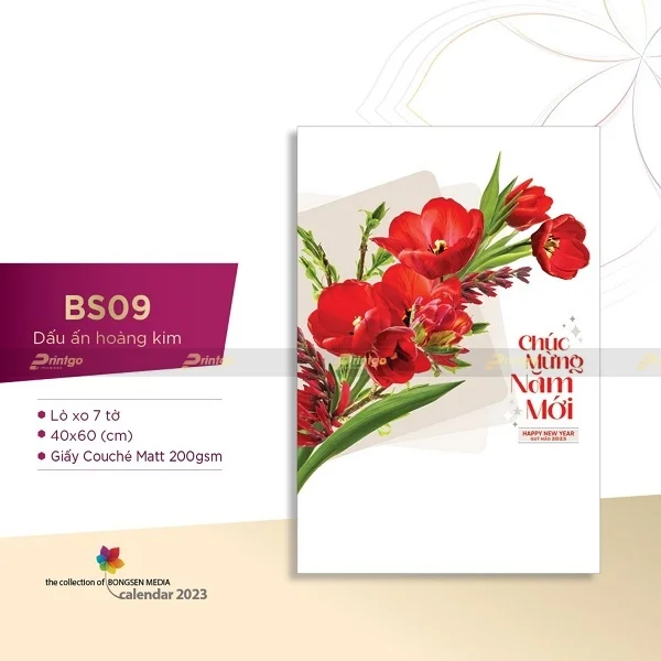 In lịch treo tường Dấu ấn hoàng kim 