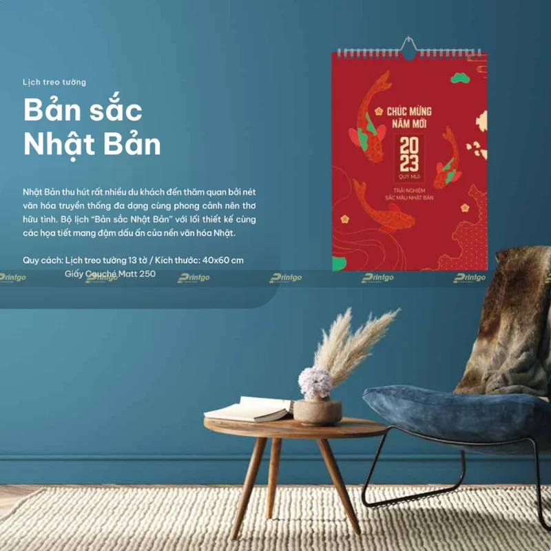 In lịch treo tường Bản sắc Nhật Bản