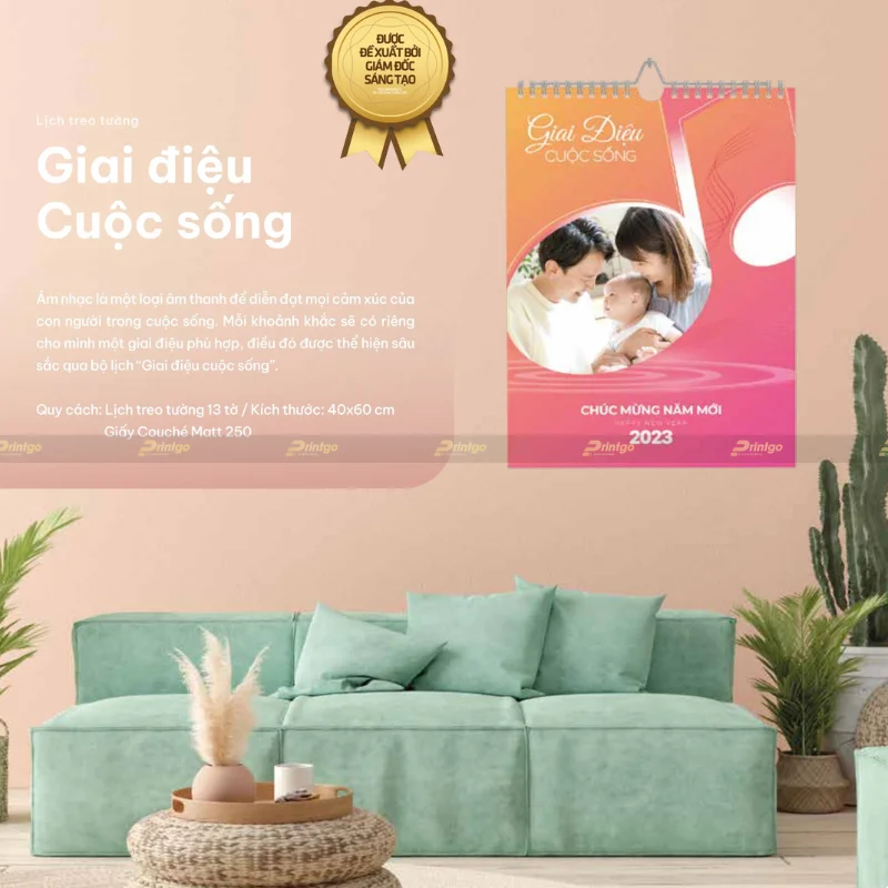 In lịch treo tường Giai điệu cuộc sống