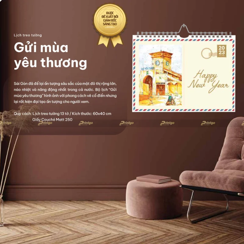 In lịch treo tường Gửi mùa yêu thương