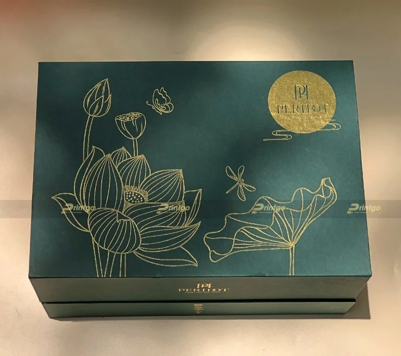 In hộp đựng bánh trung thu hai tầng Peridot 