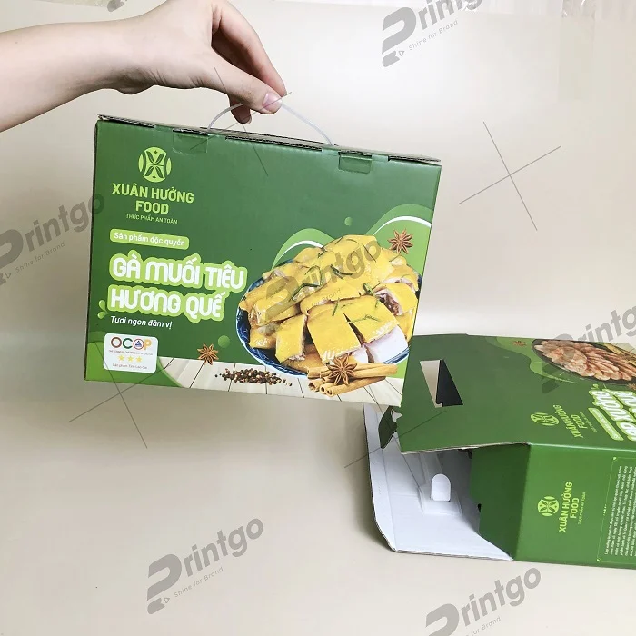 In hộp carton sóng đựng thực phẩm Xuân Hường Food