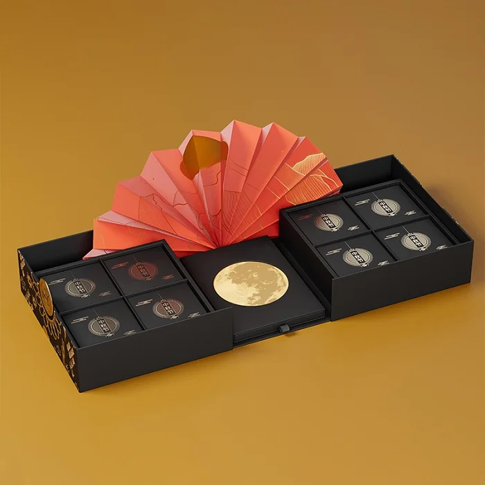 In hộp bánh trung thu 3D hình quạt