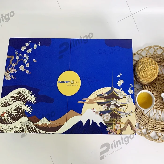 In hộp bánh trung thu cánh bướm Bảo Việt PG-HTT23-304