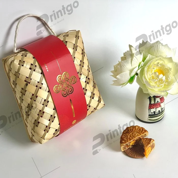 In hộp đan tre đựng bánh trung thu