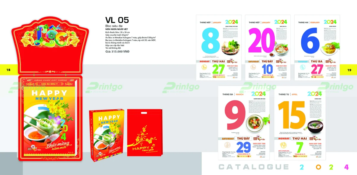 Lịch bloc ấn tượng Lịch bloc ấn tượng