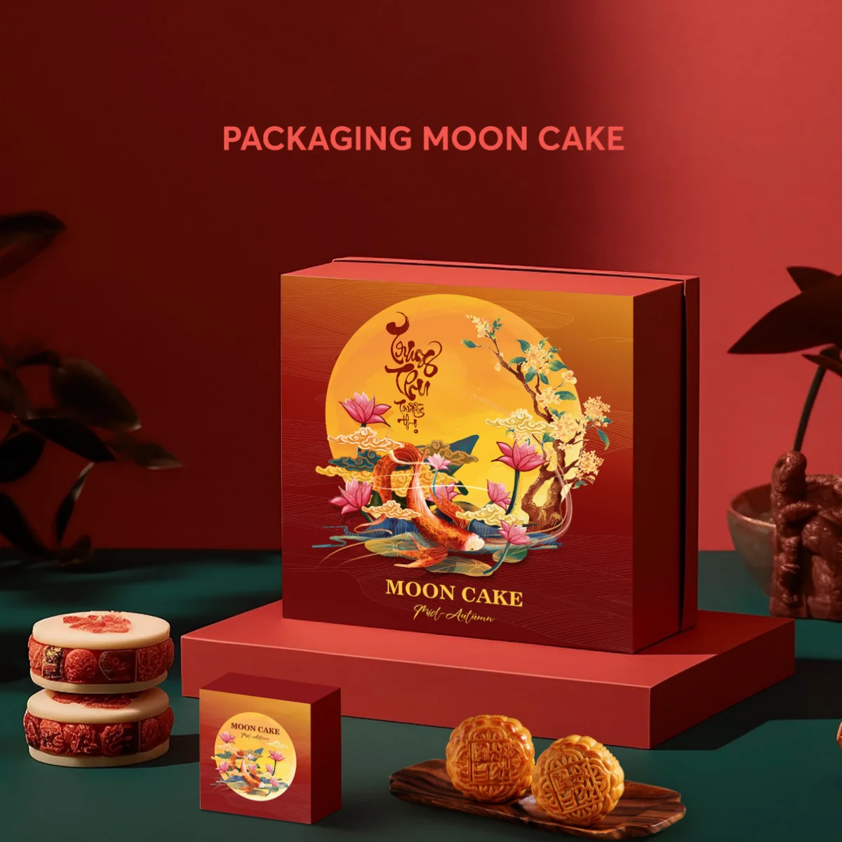 In hộp bánh âm dương Trung thu Trường Thọ