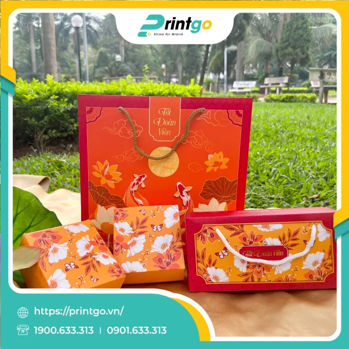 In hộp giấy mềm đựng bánh trung thu 4 bánh