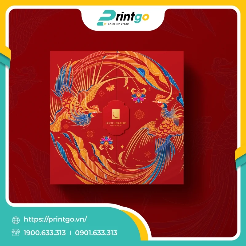 In hộp cứng đựng quà tết cánh bướm - Phượng Uyển