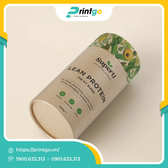 In hộp trụ tròn giấy kraft