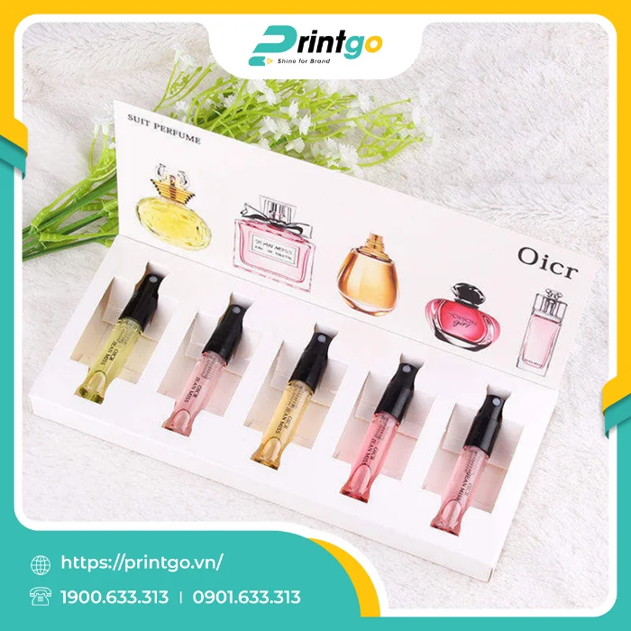 In hộp giấy đựng nước hoa chiết độc đáo