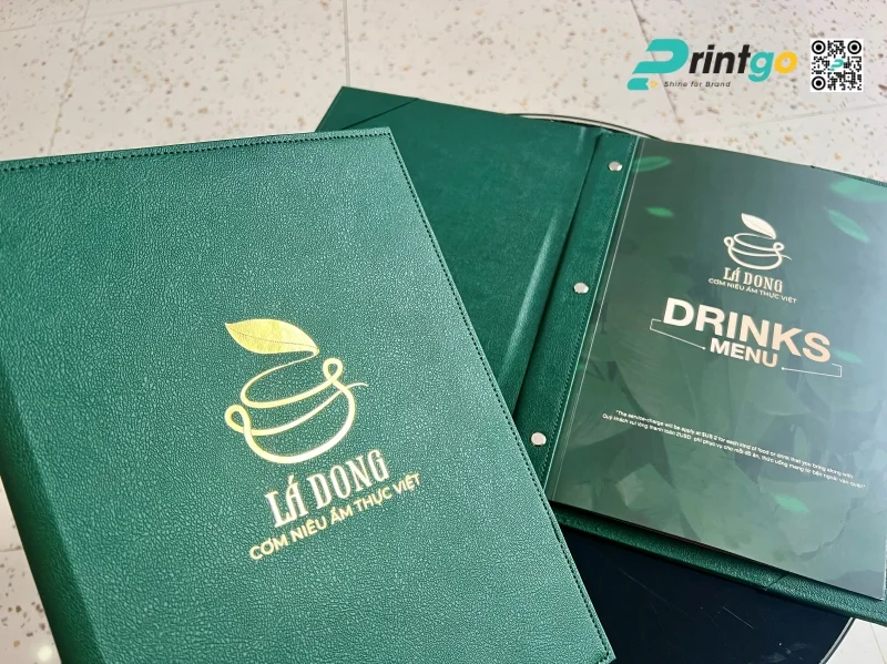 In menu bìa da Lá Dong