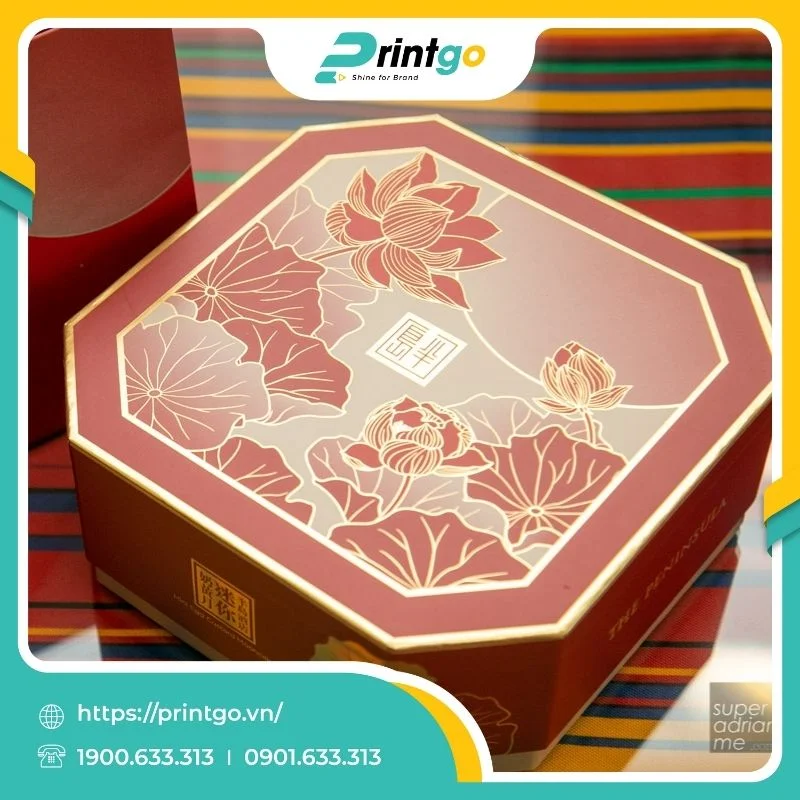 In hộp cứng âm dương đựng 4 bánh trung thu 