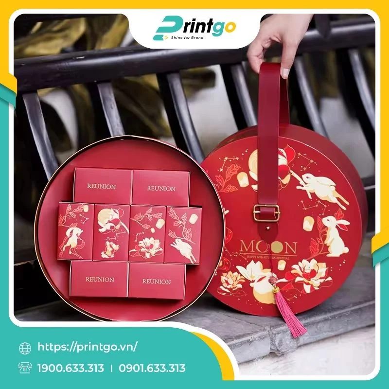 In hộp tròn âm dương đựng 8 bánh trung thu 200g 
