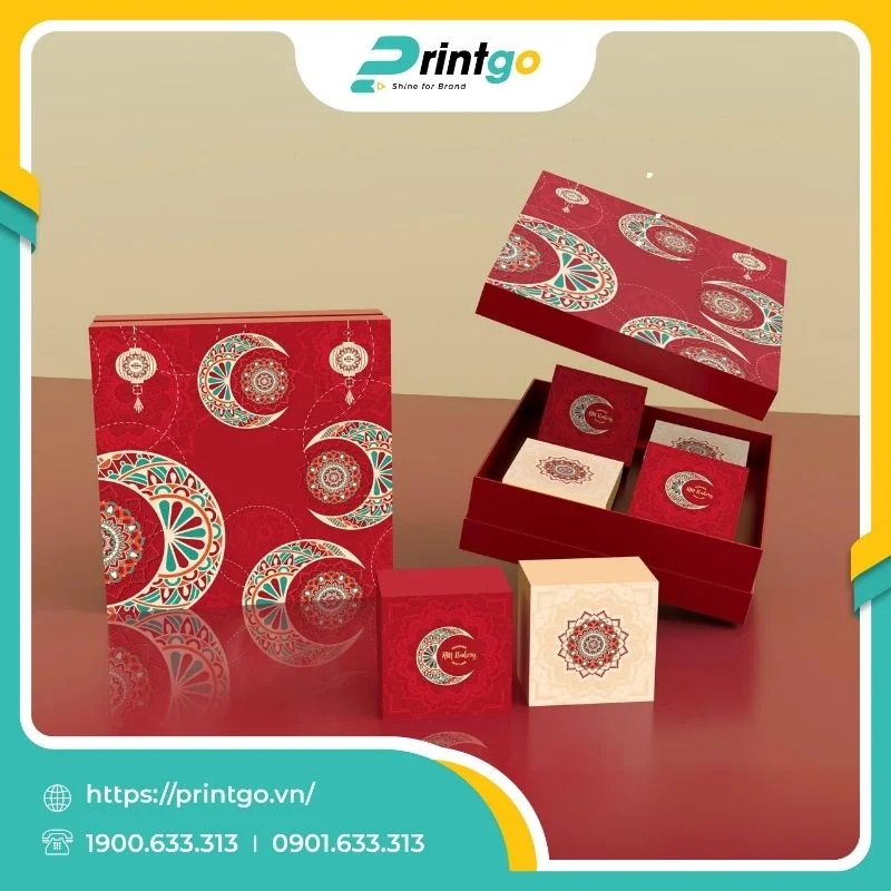 In hộp mềm âm dương đựng 4 bánh trung thu 