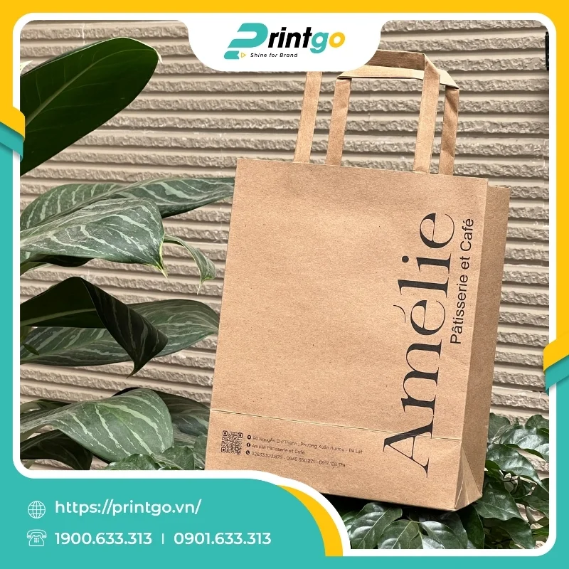 In túi giấy kraft đựng cà phê Amélie 
