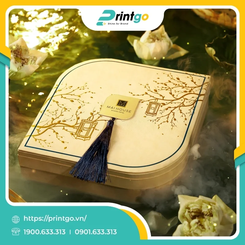 In hộp âm dương có đai đựng 4 bánh trung thu
