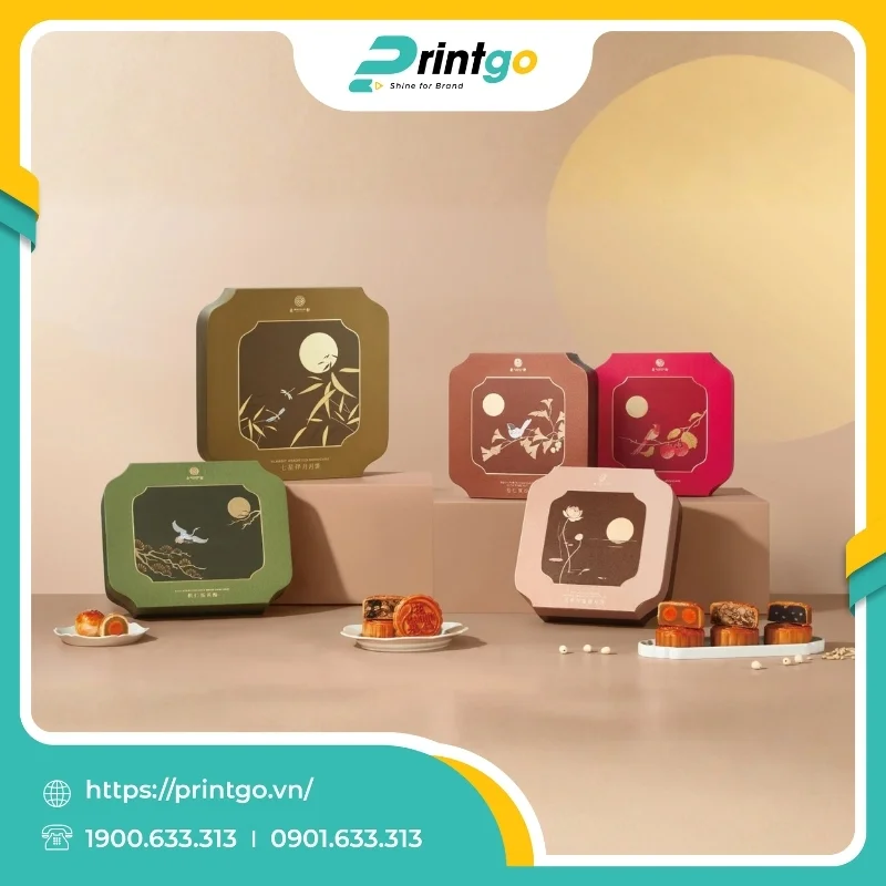 In hộp carton âm dương có thành đựng bánh trung thu