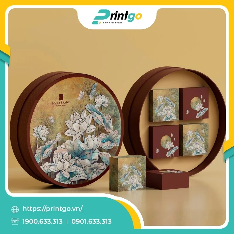 In hộp âm dương đựng 4 bánh trung thu Ngọc Liên 