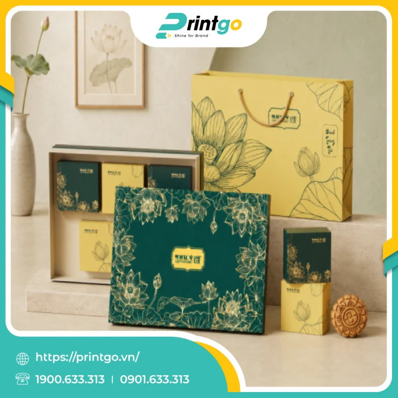 In hộp âm dương có đai đựng bánh trung thu