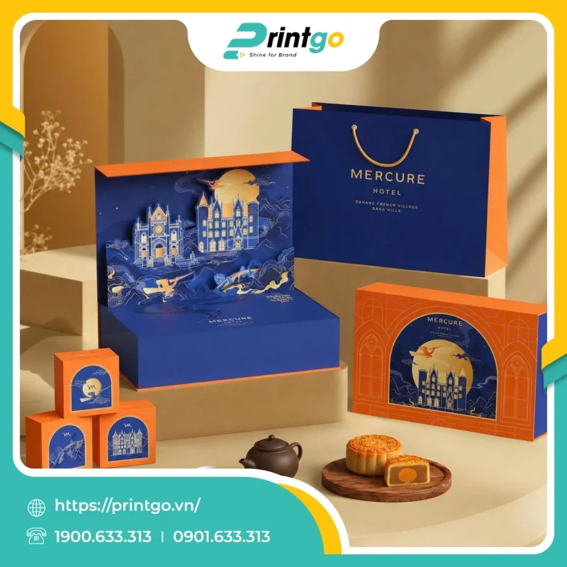 In hộp popup 3D cao cấp đựng bánh trung thu