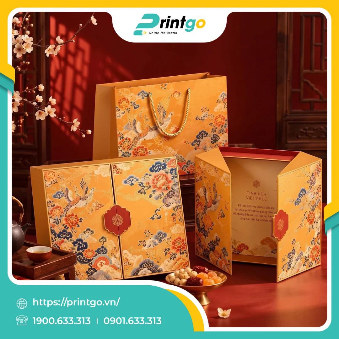 Hộp cánh bướm đựng quà Tết hoàng gia