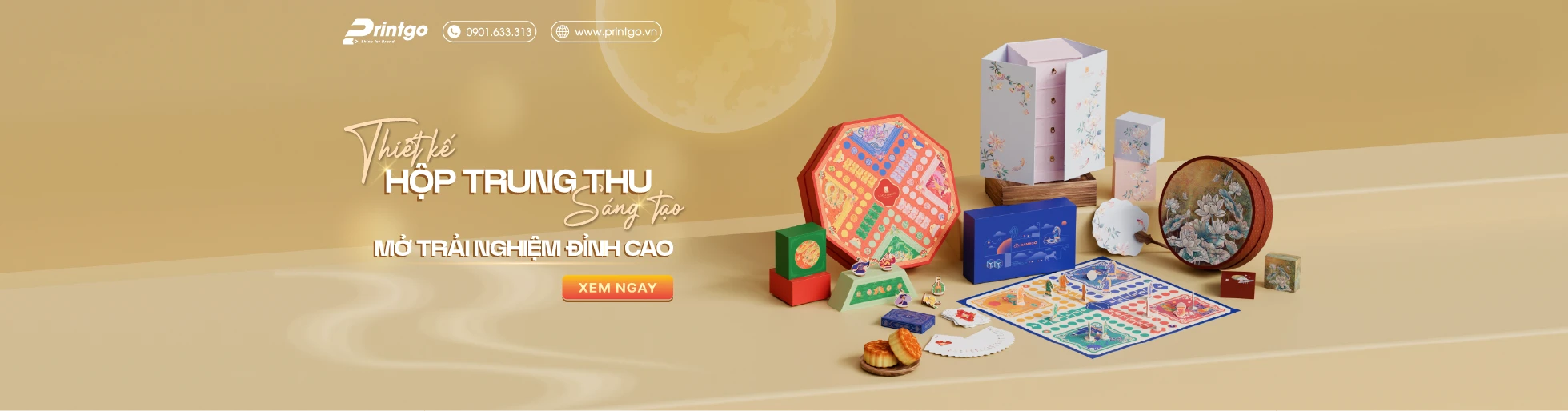 Thiết kế hộp trung thu sáng tạo - Mở trải nghiệm đỉnh cao