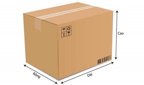Kích thước tiêu chuẩn của thùng carton