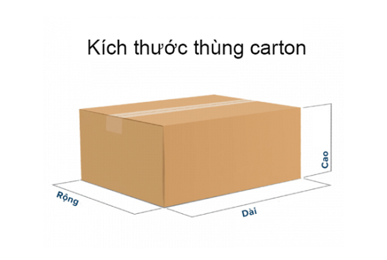 cách tính kích thước thùng carton