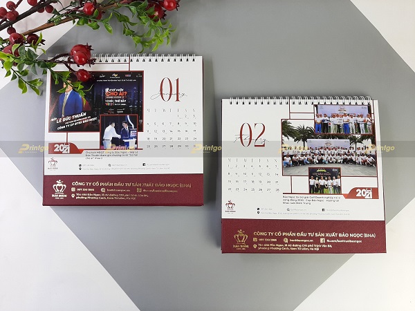Printgo x Bảo Ngọc: Thiết kế và in lịch để bàn bìa carton chữ A sáng tạo, ấn tượng