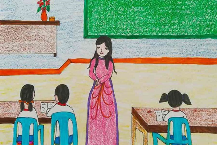 Cách vẽ cô giáo của em rất đơn giản mà dễ thương  Vẽ tranh chào mừng ngày  nhà giáo Việt Nam 2011  YouTube