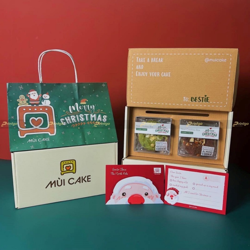 Mùi Cake và Printgo: In hộp đựng bánh cookies trao món quà ấm áp mừng lễ Giáng Sinh 2022