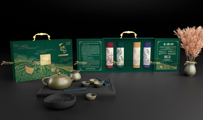 Thiết kế hộp trà thương hiệu Hương Vân
