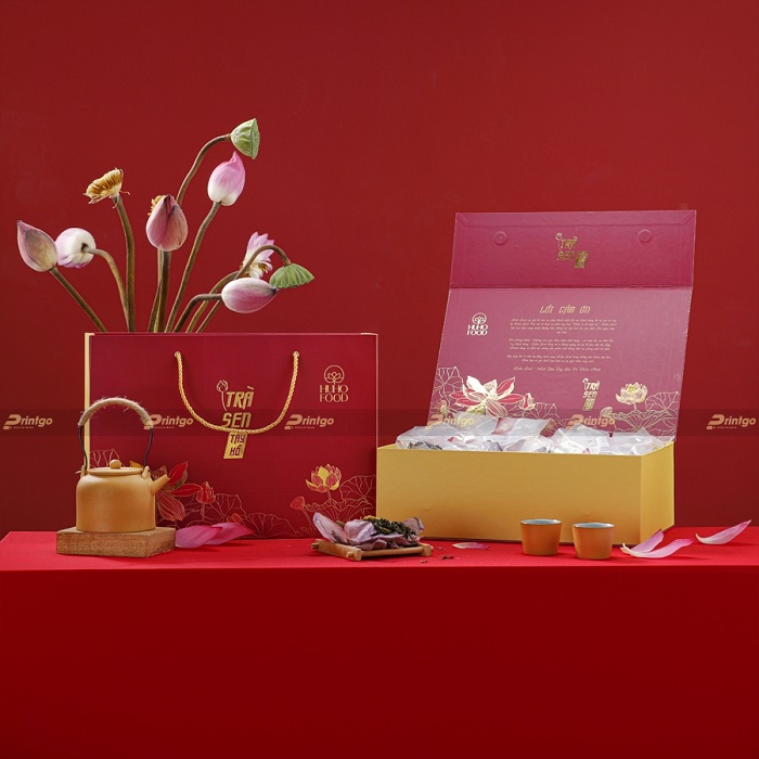 Thiết kế hộp đựng trà của thương hiệu Huho Food