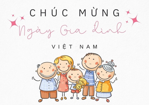 Top 20+ mẫu thiệp chúc mừng ngày Gia đình Việt Nam đẹp