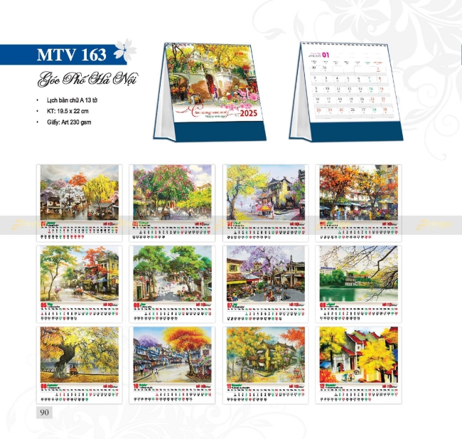 Bộ sưu tập Lịch tết Mỹ Thuật Việt 2025 thiết kế ấn tượng, giá tốt nhất thị trường