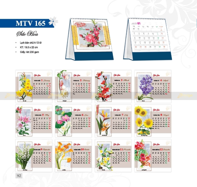 Bộ sưu tập Lịch tết Mỹ Thuật Việt 2025 thiết kế ấn tượng, giá tốt nhất thị trường