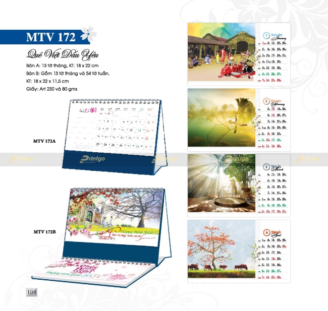 Bộ sưu tập Lịch tết Mỹ Thuật Việt 2025 thiết kế ấn tượng, giá tốt nhất thị trường