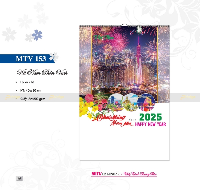 Bộ sưu tập Lịch tết Mỹ Thuật Việt 2025 thiết kế ấn tượng, giá tốt nhất thị trường